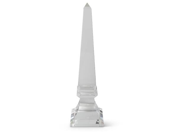27 Inch Glass Obelisk on Pedestal Accessories K&K Interiors