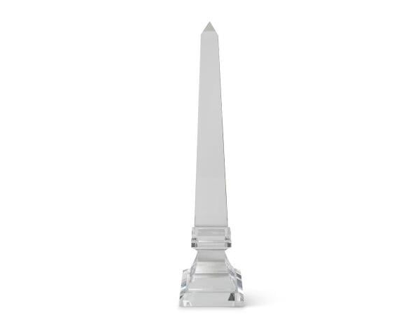 23 Inch Glass Obelisk on Pedestal Accessories K&K Interiors
