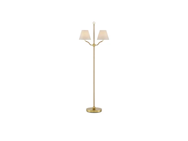 Sirocco Brass Floor Lamp Lighting Currey & Company