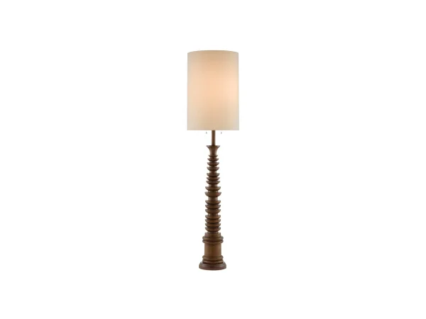 Malayan Natural Floor Lamp Lighting Currey & Company