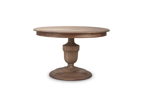 Colman Round Dining Table w/ Carved Base Dining Tables Bramble