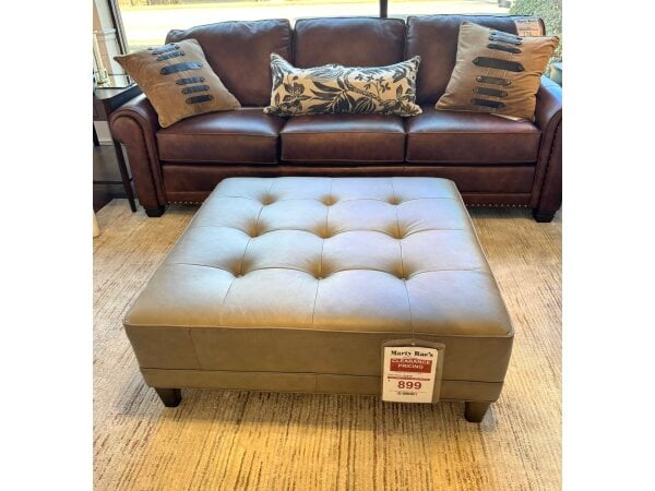 Smith Brothers Leather Ottoman Ottomans & Poufs